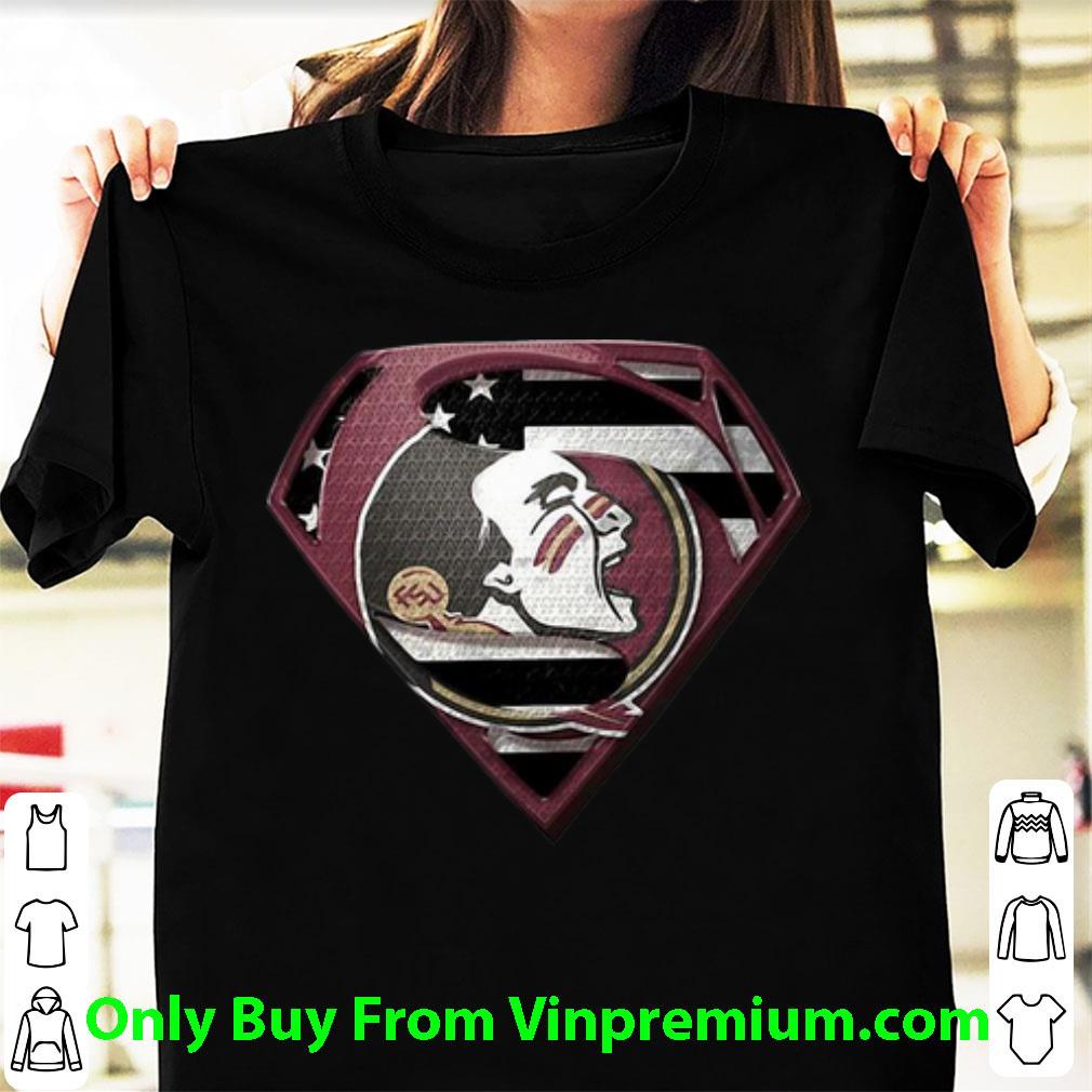 Great Superman Florida State Seminoles American Flag shirt