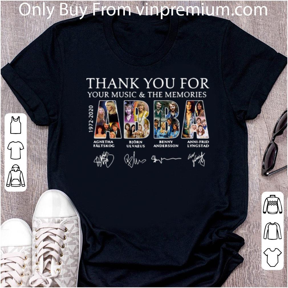 Premium ABBA Thank You For You Music The Memories Signatures shirt