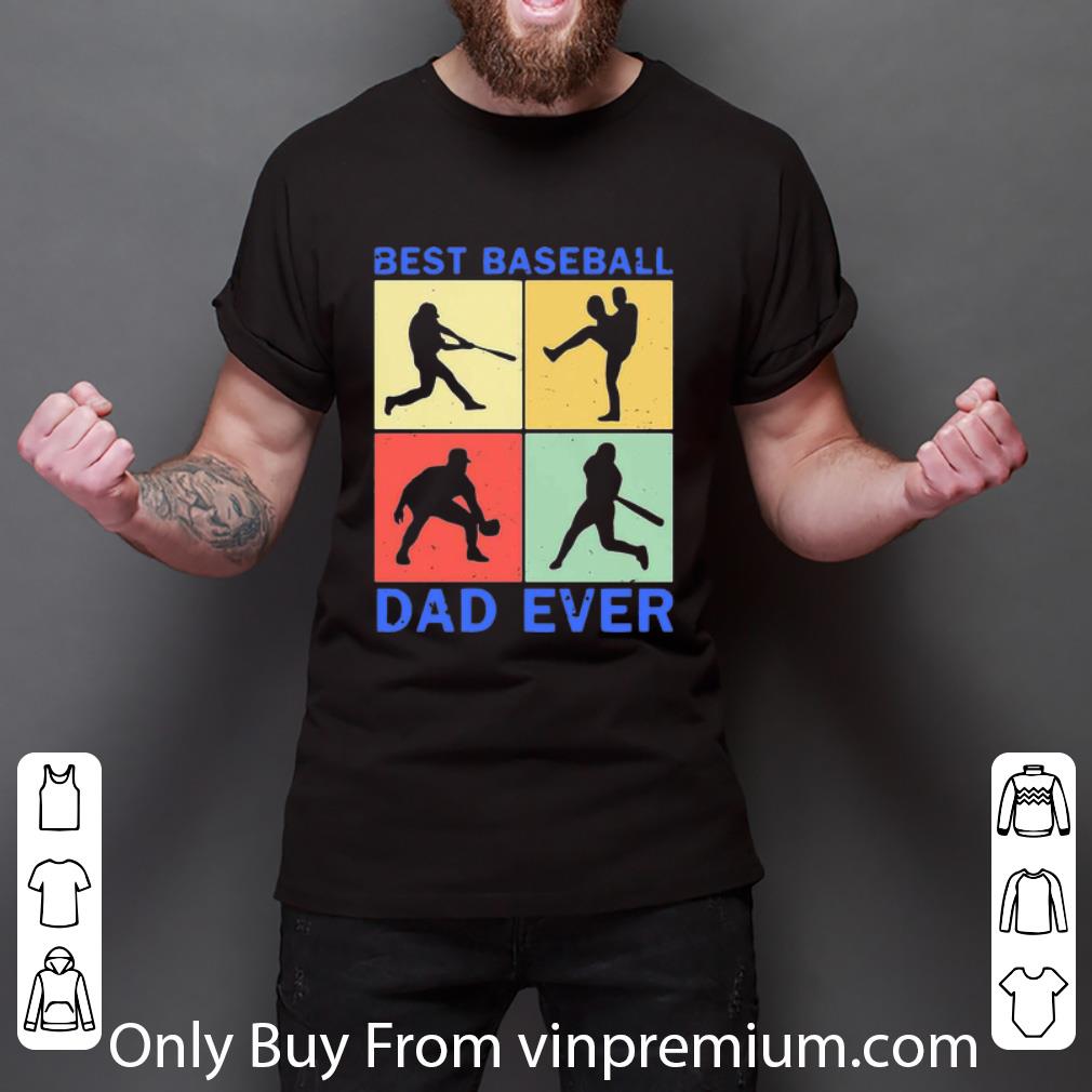 Hot Vintage Best Baseball Dad Ever Father's Day shirt