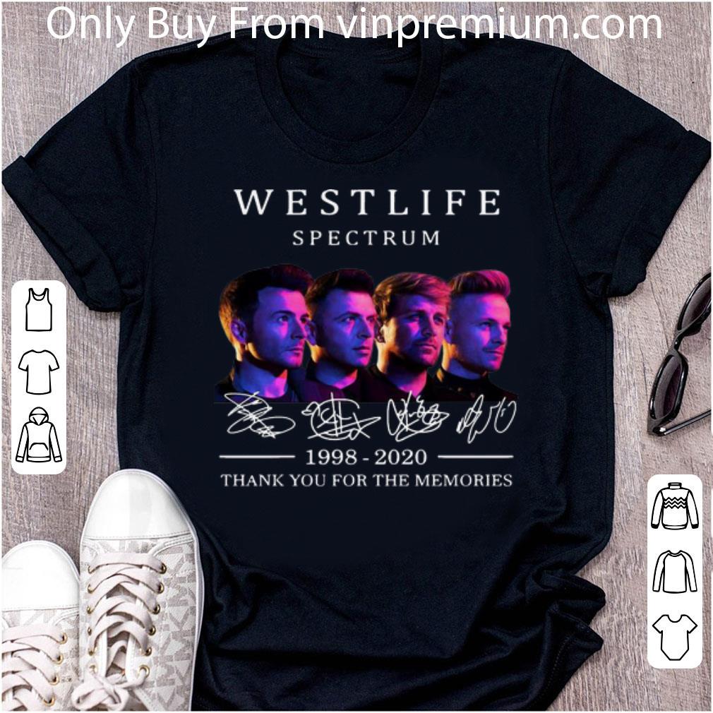 Official Westlife Spectrum Thank You For The Memories Signatures shirt