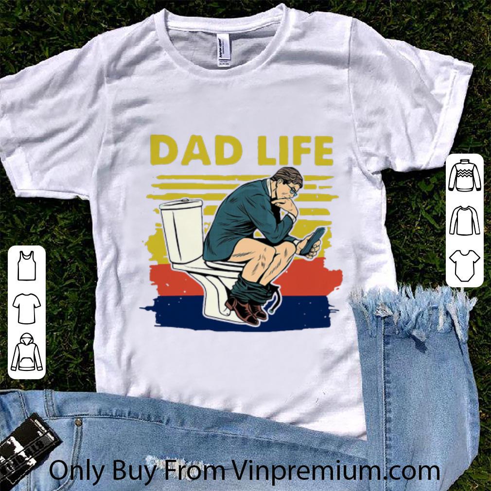 Official Vintage Businessman Thinker On Toilet Dad Life shirt