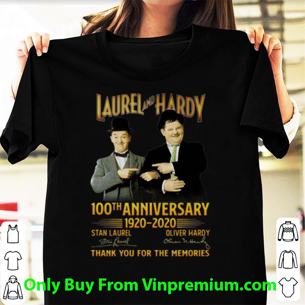 Great Laurel And Hardy 100th Anniversary Thank You For The Memories shirt