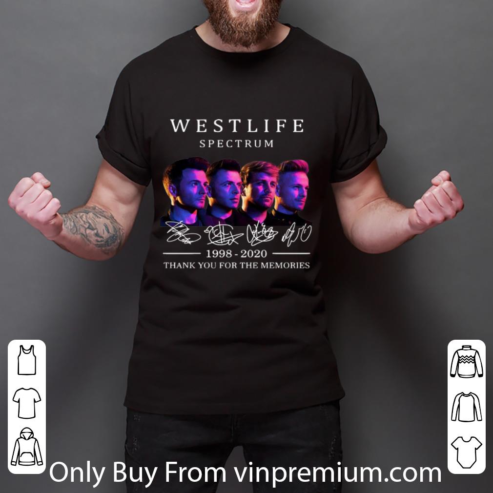 Official Westlife Spectrum Thank You For The Memories Signatures shirt