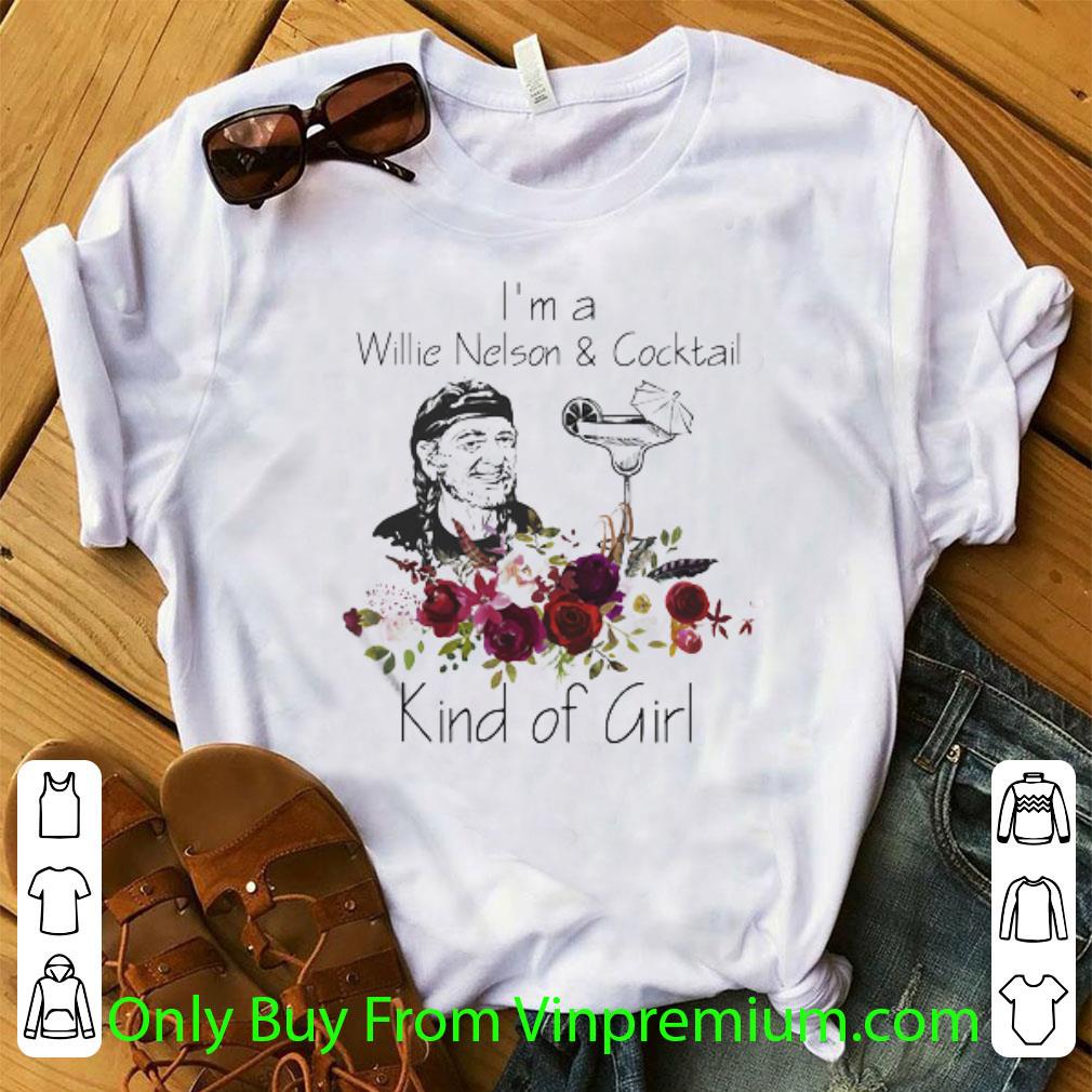 Pretty I’m A Willie Nelson And Cocktail Kind Of Girl Floral shirt