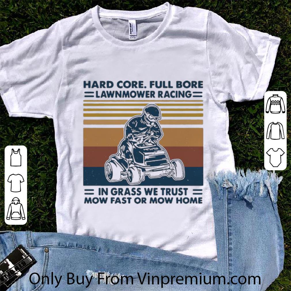 Premium Vintage Hard Core Full Bore Lawnmower Racing In Grass shirt
