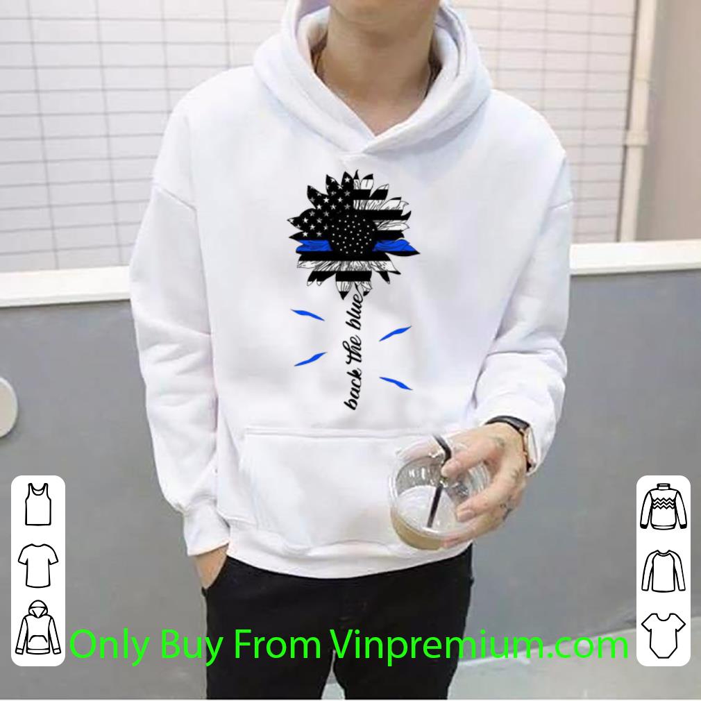 cb2b0534 great sunflower back the blue line flag shirt 4 - Great Sunflower Back The Blue Line Flag shirt