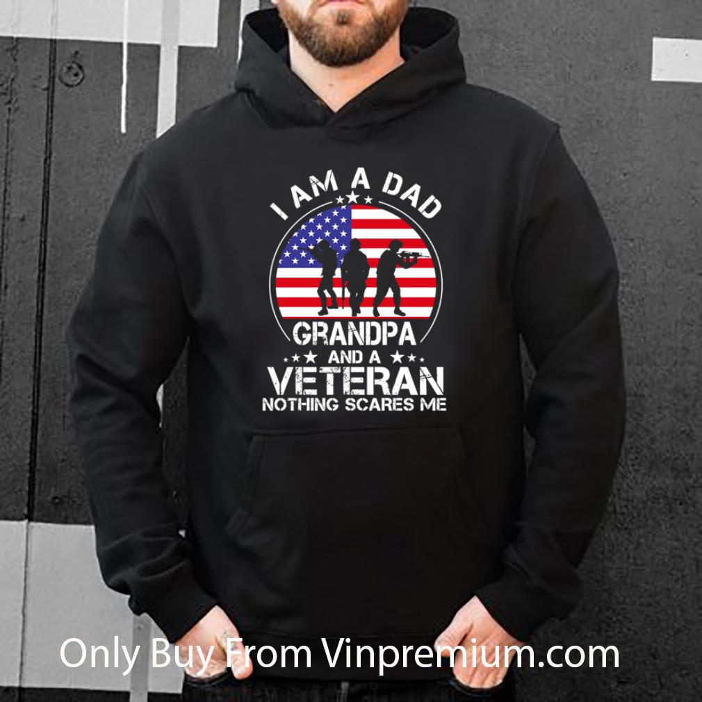 cc4da582 awesome vintage i m a dad grandpa and veteran nothing scares me american flag shirt 4 - Awesome Vintage I’m a Dad Grandpa and Veteran Nothing Scares Me American Flag shirt