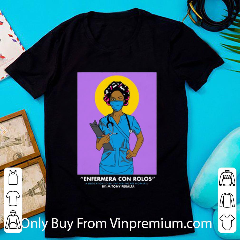 Original Enfermera Con Rolos Black Nurse shirt