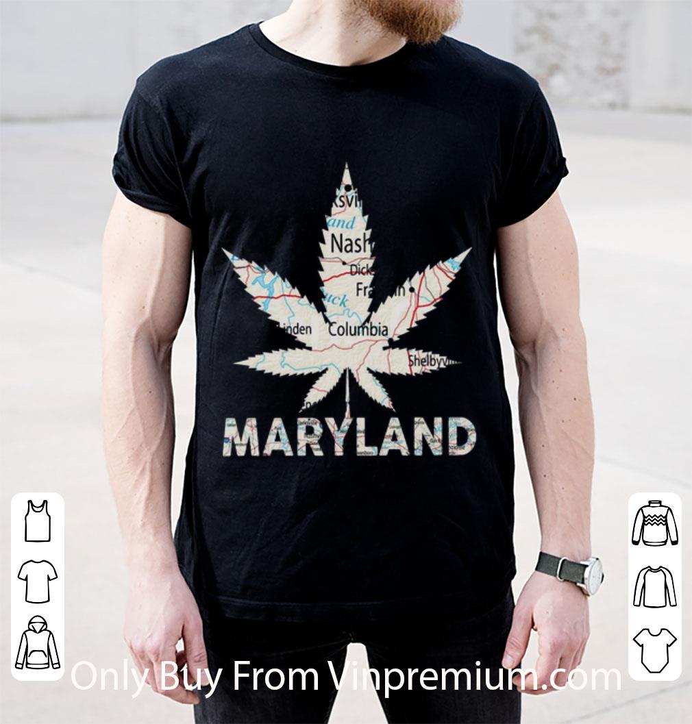 Premium Weed Marijuana Maryland To Map shirt