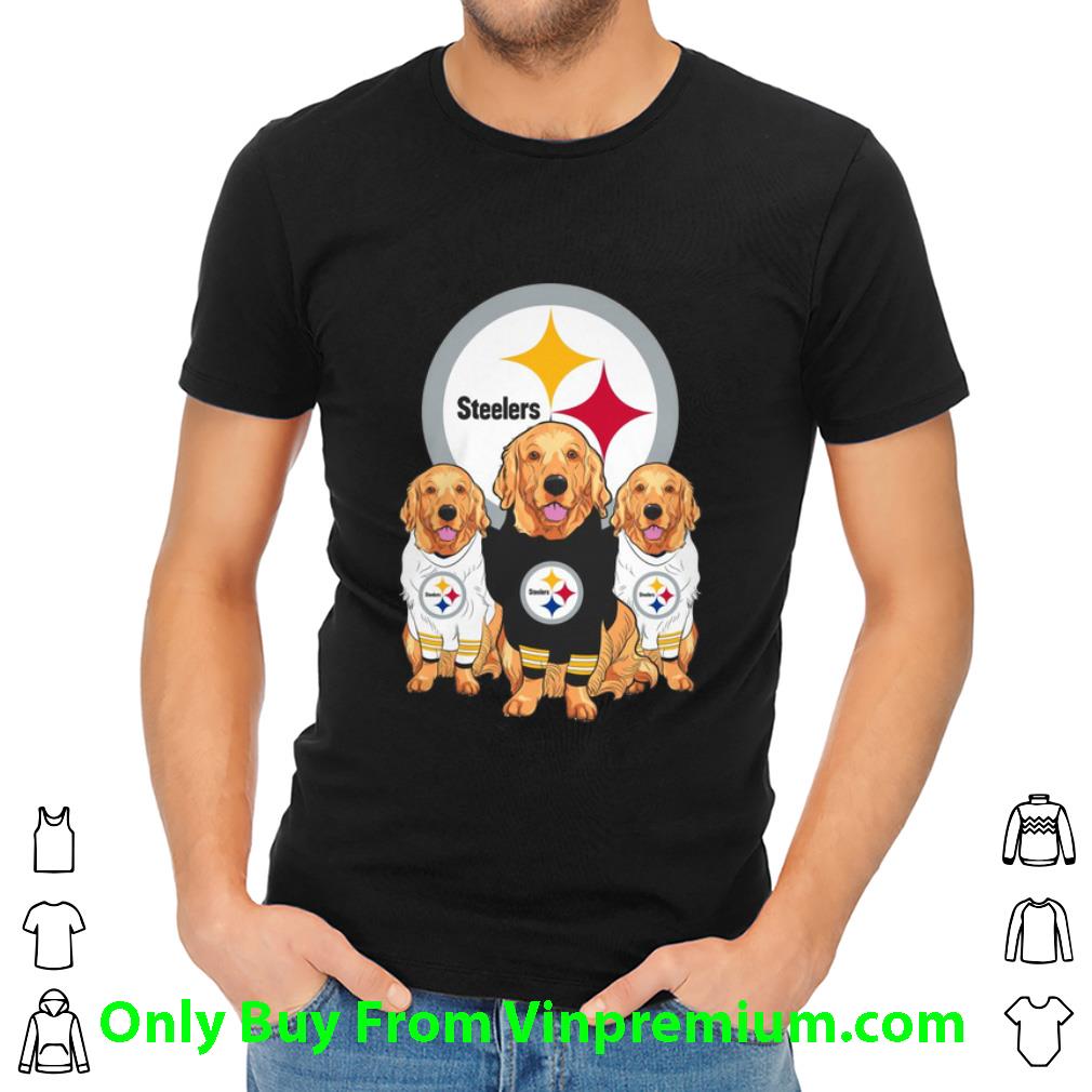 Premium Golden Retriever Pittsburgh Steelers Dog Lovers shirt