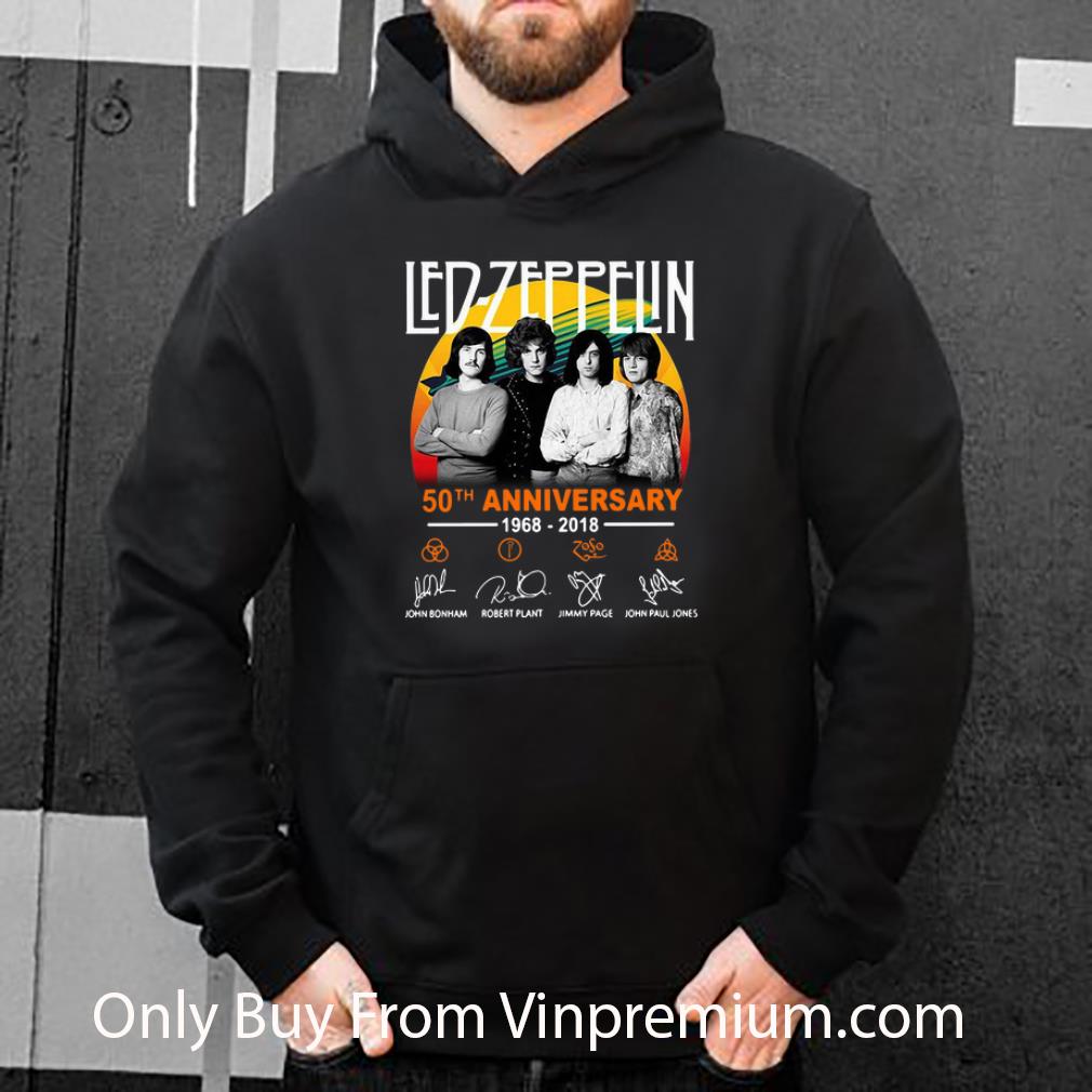 4187b8d5 premium led zeppelin 50th anniversary 1968 2018 signatures shirt 4 - Premium Led Zeppelin 50th Anniversary 1968-2018 Signatures shirt