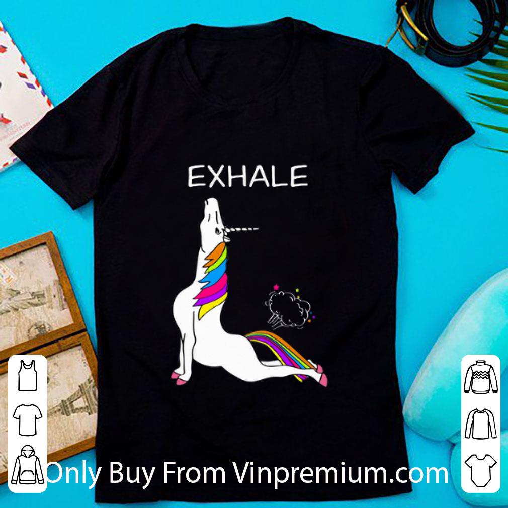 Original Yoga Unicorn Exhale shirt