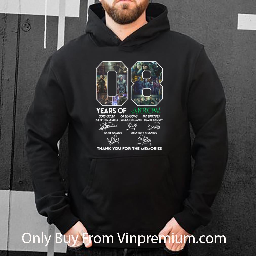776ab5ca premium 08 years of arrow signatures thank you for the memories shirt 4 - Premium 08 Years Of Arrow Signatures Thank You For The Memories shirt