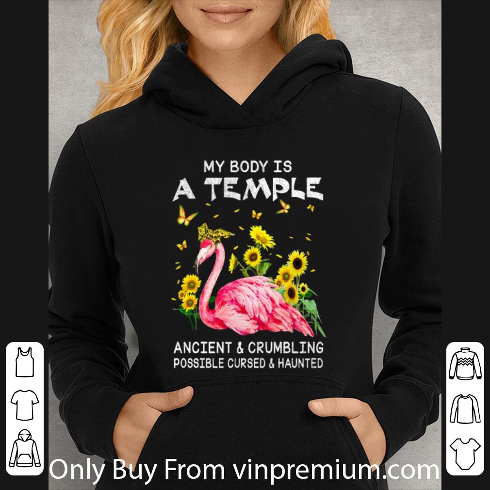 90abc29a pretty flamingo my body is a temple ancient crumbling possible cursed shirt 4 - Pretty Flamingo My Body Is A Temple Ancient & Crumbling Possible Cursed shirt