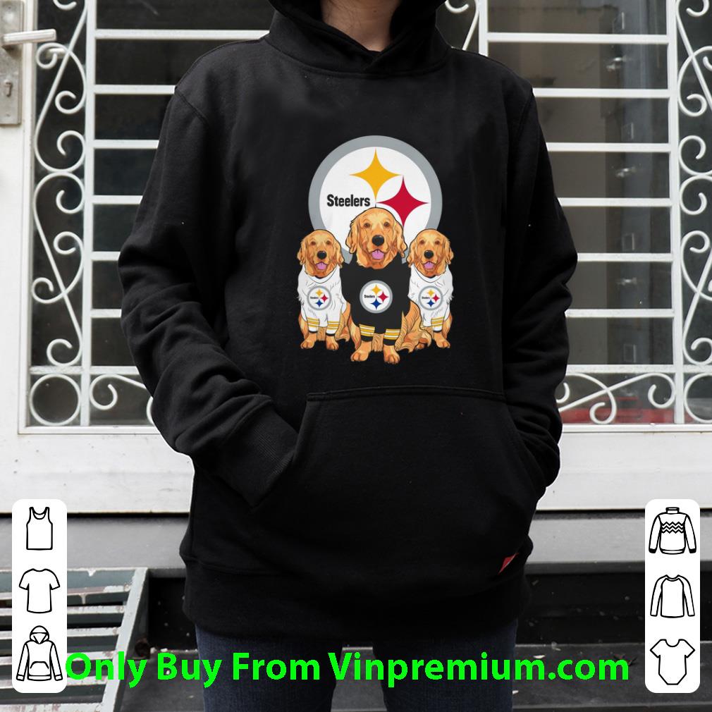 a39b53ff premium golden retriever pittsburgh steelers dog lovers shirt 4 - Premium Golden Retriever Pittsburgh Steelers Dog Lovers shirt