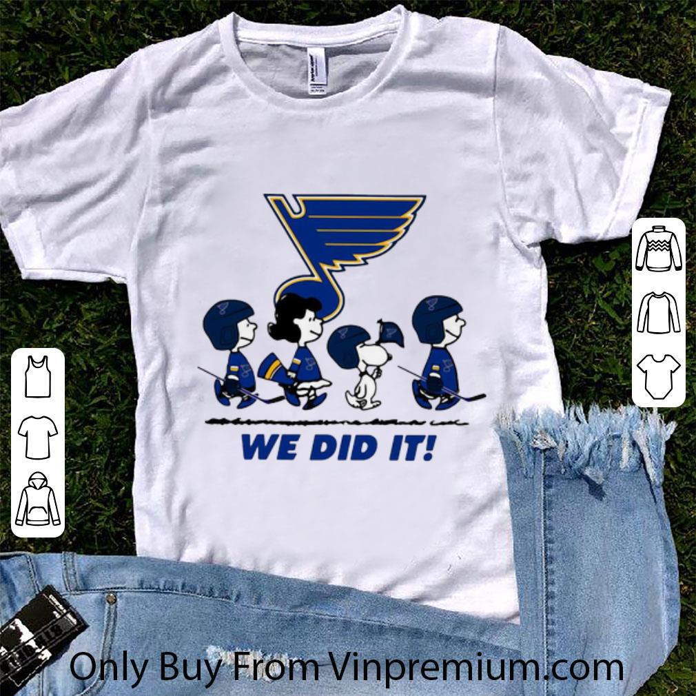 Great Peanuts St. Louis Blues We Did It shirt