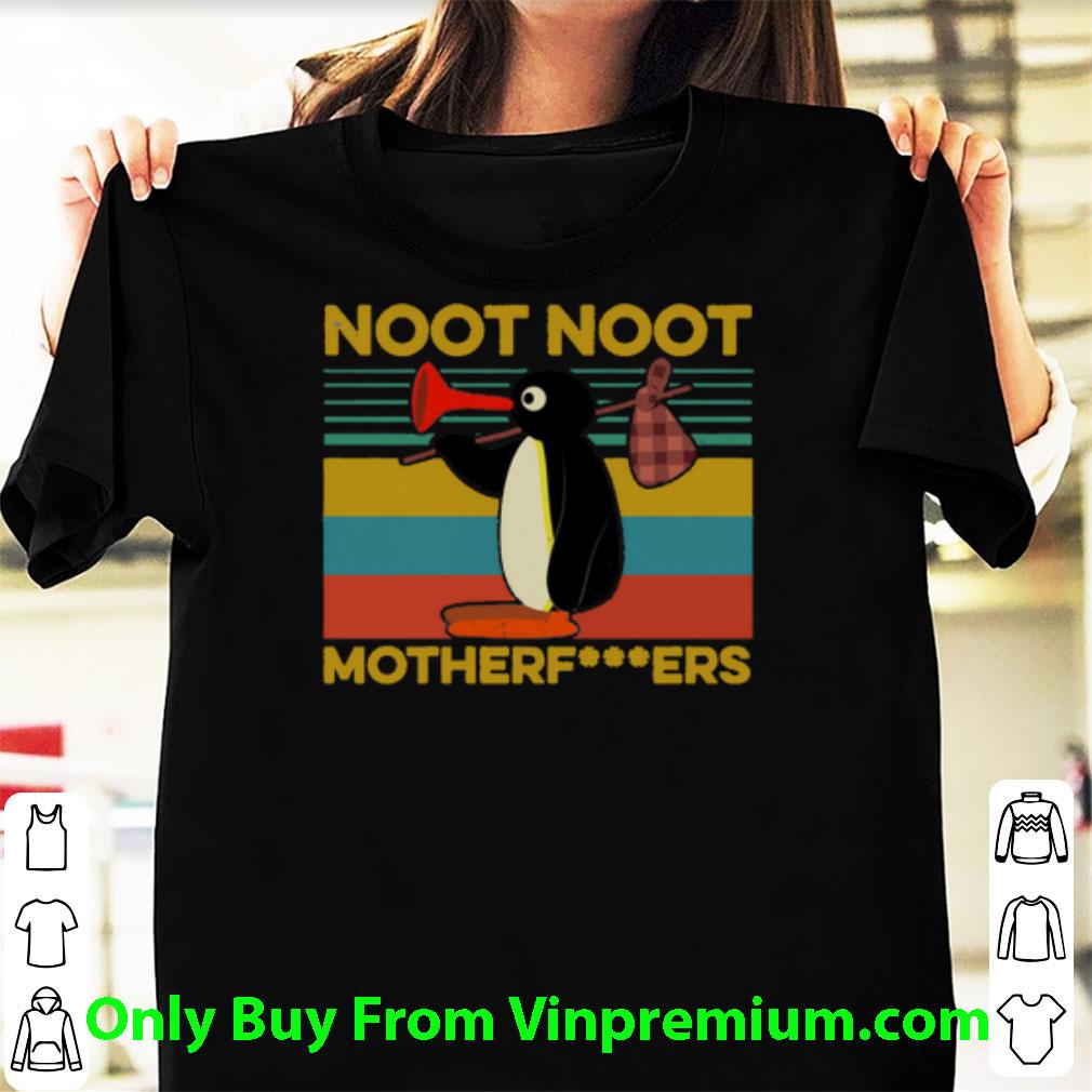 Premium Vintage Pingu Noot Noot Motherfucker shirt
