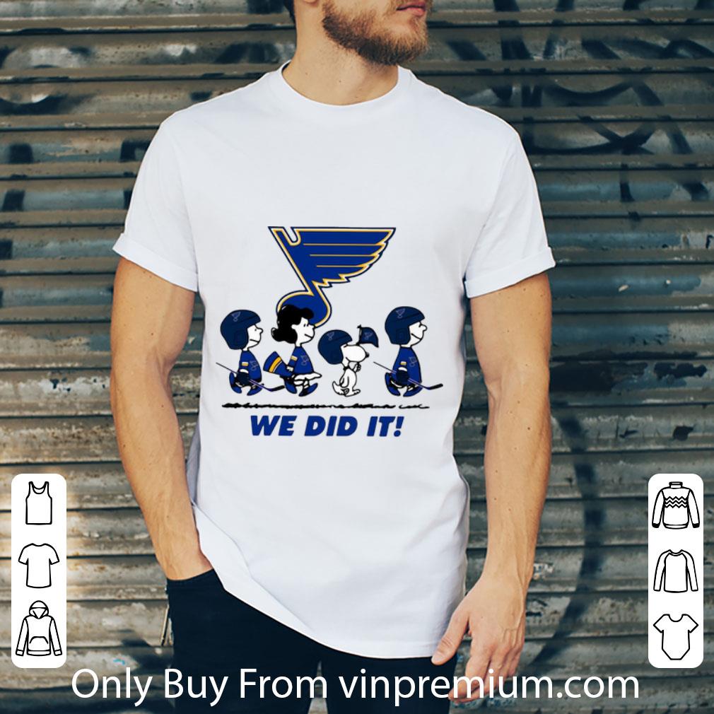 Great Peanuts St. Louis Blues We Did It shirt