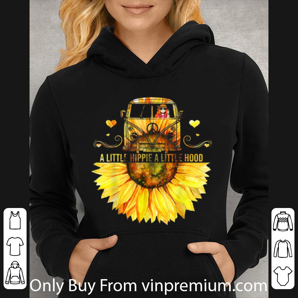 da486894 pretty sunflower peace bus a little hippie a little hood shirt 4 - Pretty Sunflower Peace Bus A Little Hippie A Little Hood shirt