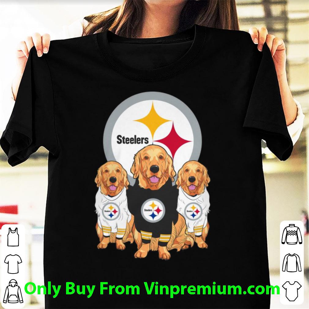 Premium Golden Retriever Pittsburgh Steelers Dog Lovers shirt
