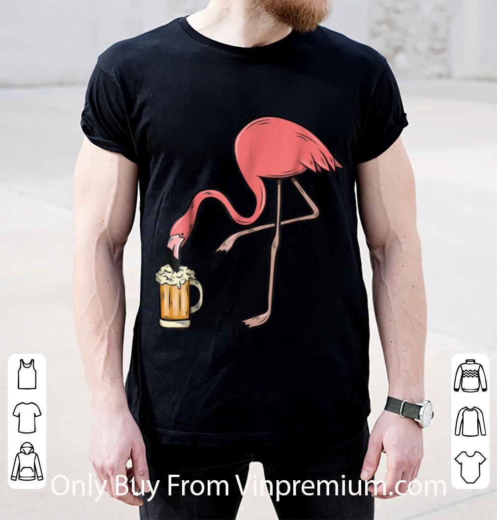 Great Flamingo Drinking Beer shirt