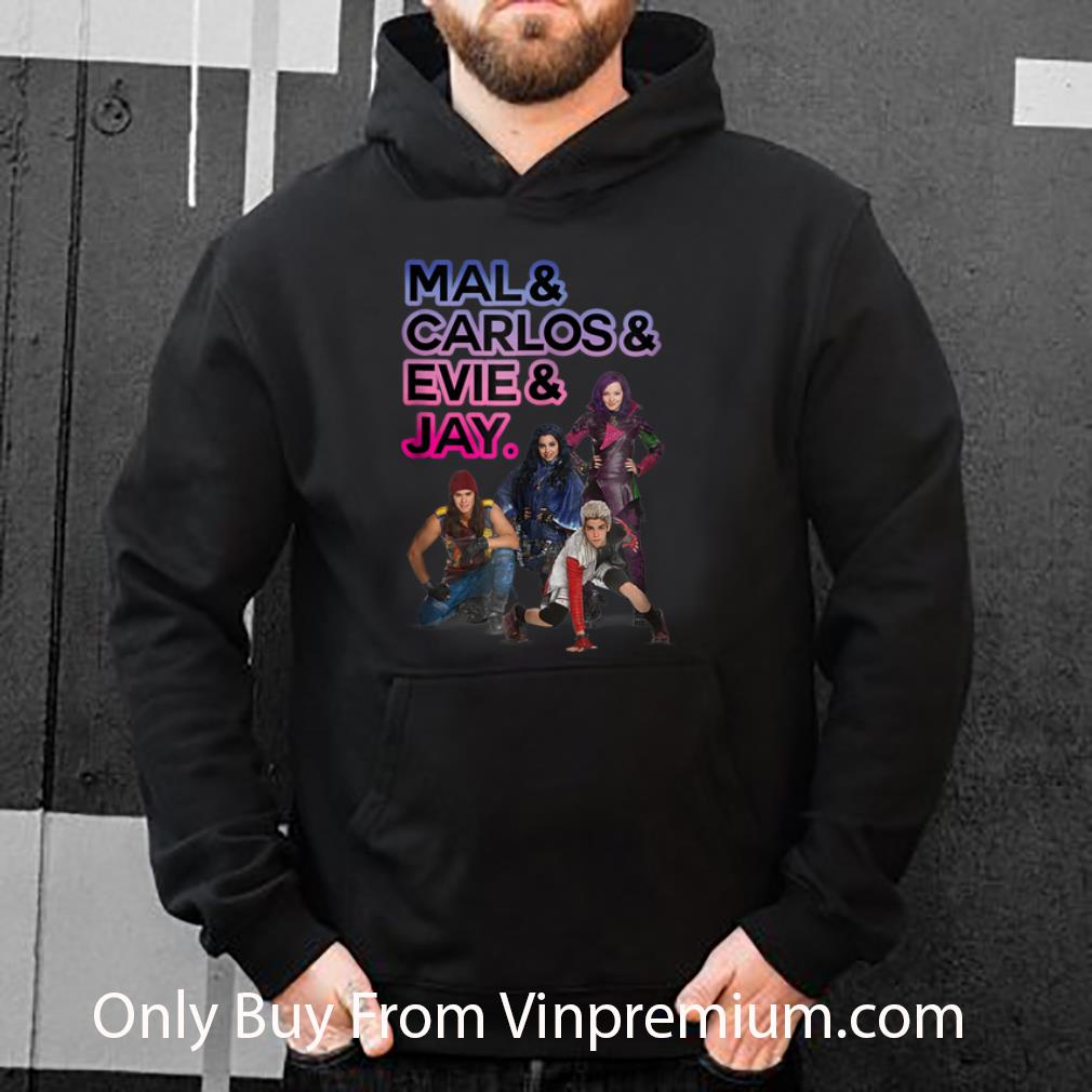 1cf83999 top disney descendants evil mal carlos evie and jay shirt 4 - Top Disney Descendants Evil Mal Carlos Evie And Jay shirt