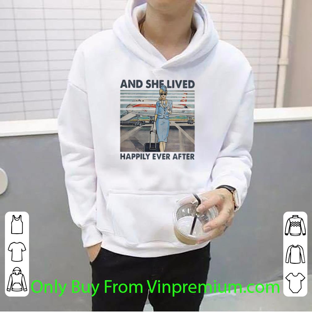 Official Air Hostess And She Lived Happily Ever After shirt 67da6d85 official air hostess and she lived happily ever after shirt 4 - Official Air Hostess And She Lived Happily Ever After shirt