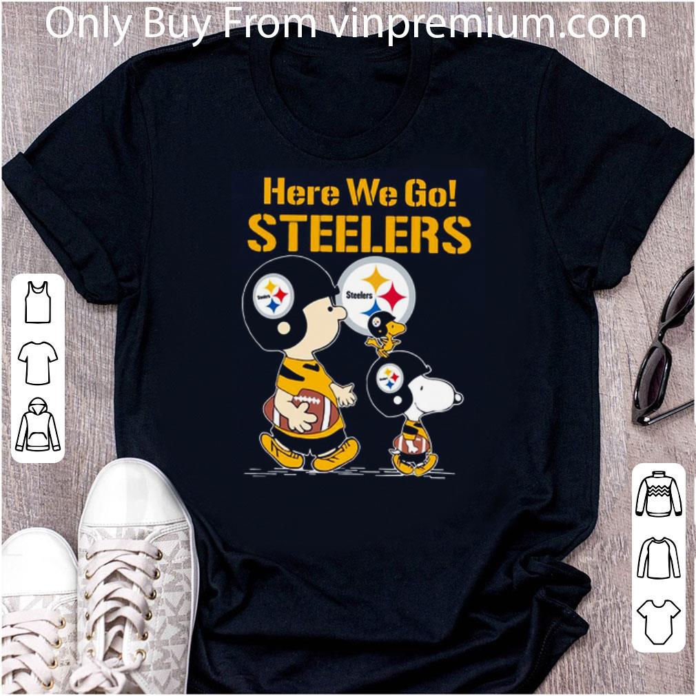 Premium Here We Go Steelers Snoopy Charlie Brown shirt