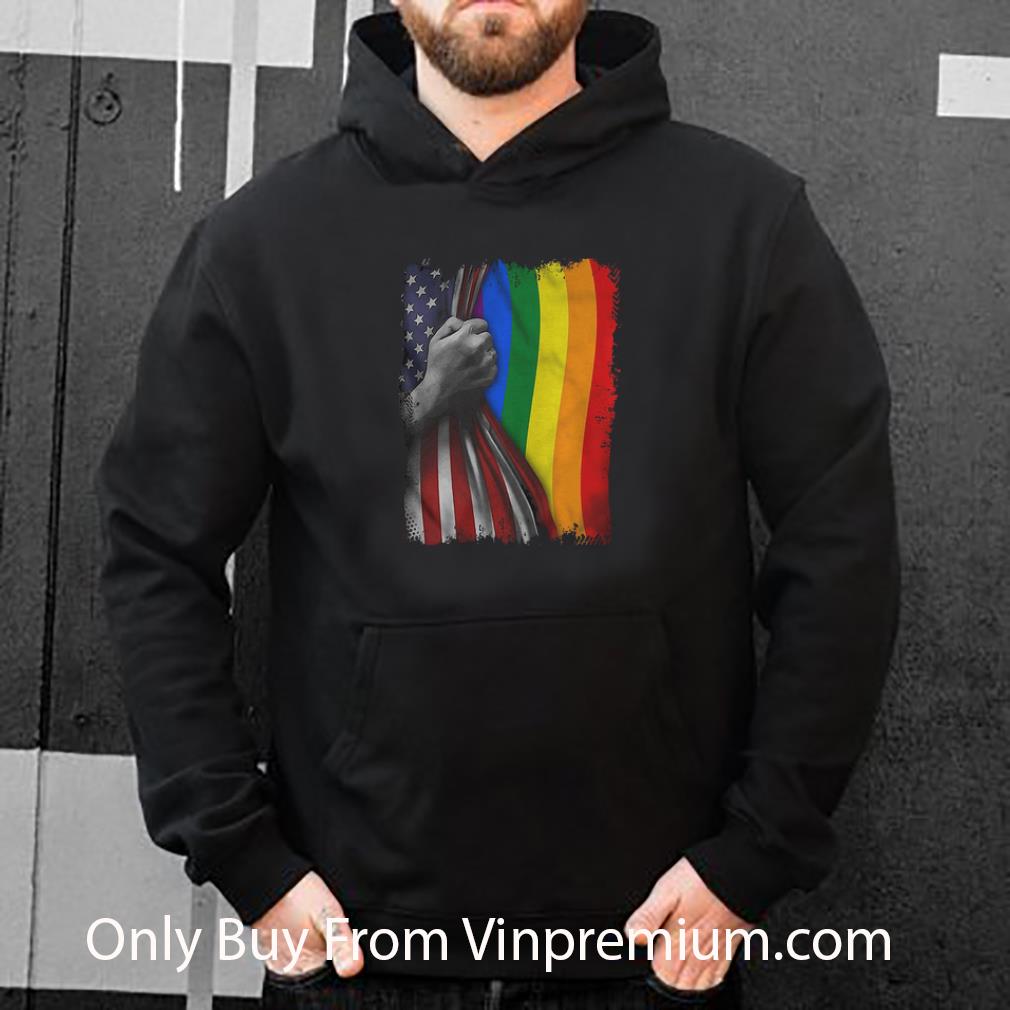 894ff0e0 pretty hand open american flag lgbt flag 4th of july independence day shirt 4 - Pretty Hand Open American Flag LGBT Flag 4th Of July Independence Day shirt