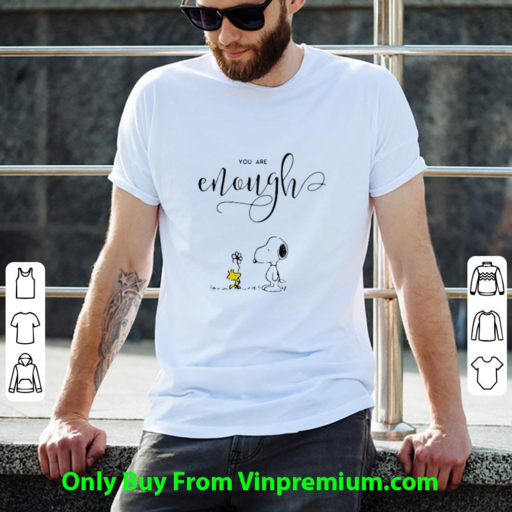 Awesome Snoopy And Woodstock You Are Enough Flower shirt