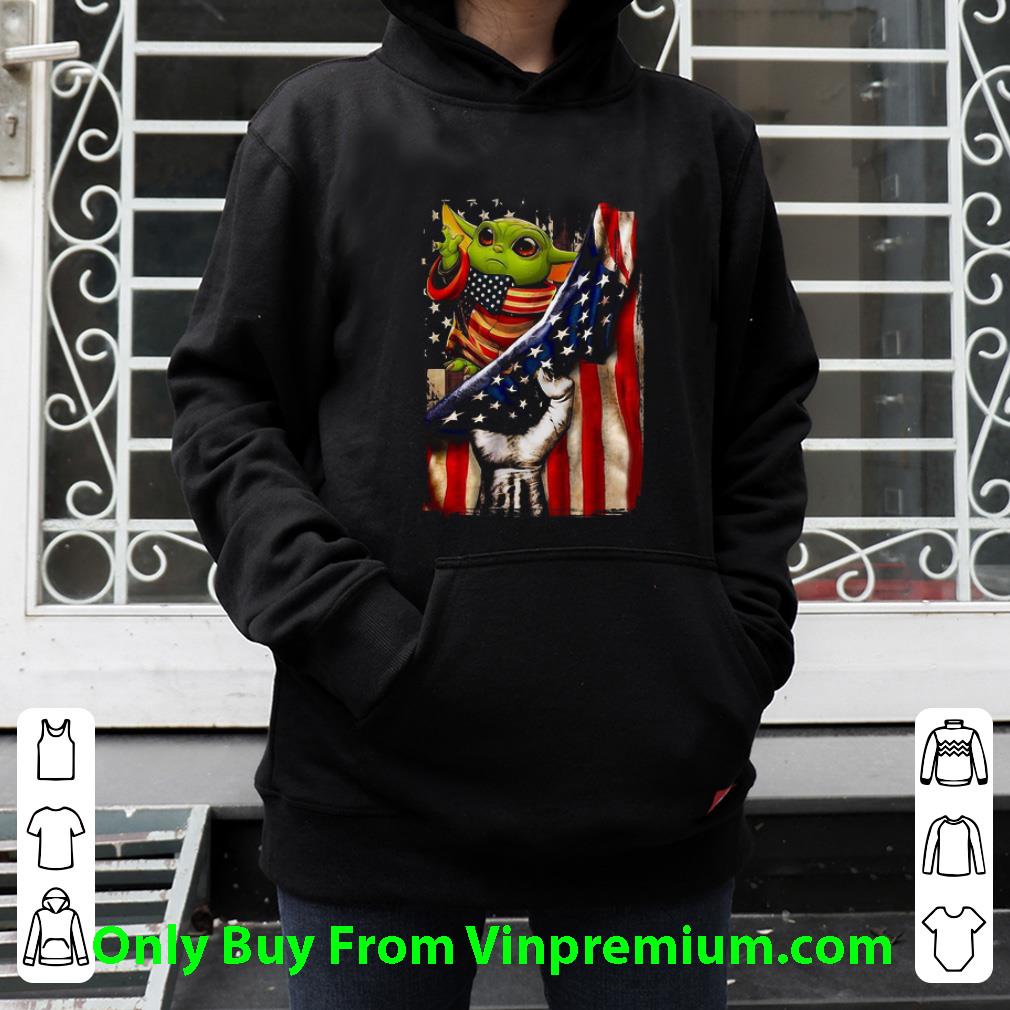 a9088d1c top star wars baby yoda american flag shirt 4 - Top Star Wars Baby Yoda American Flag shirt