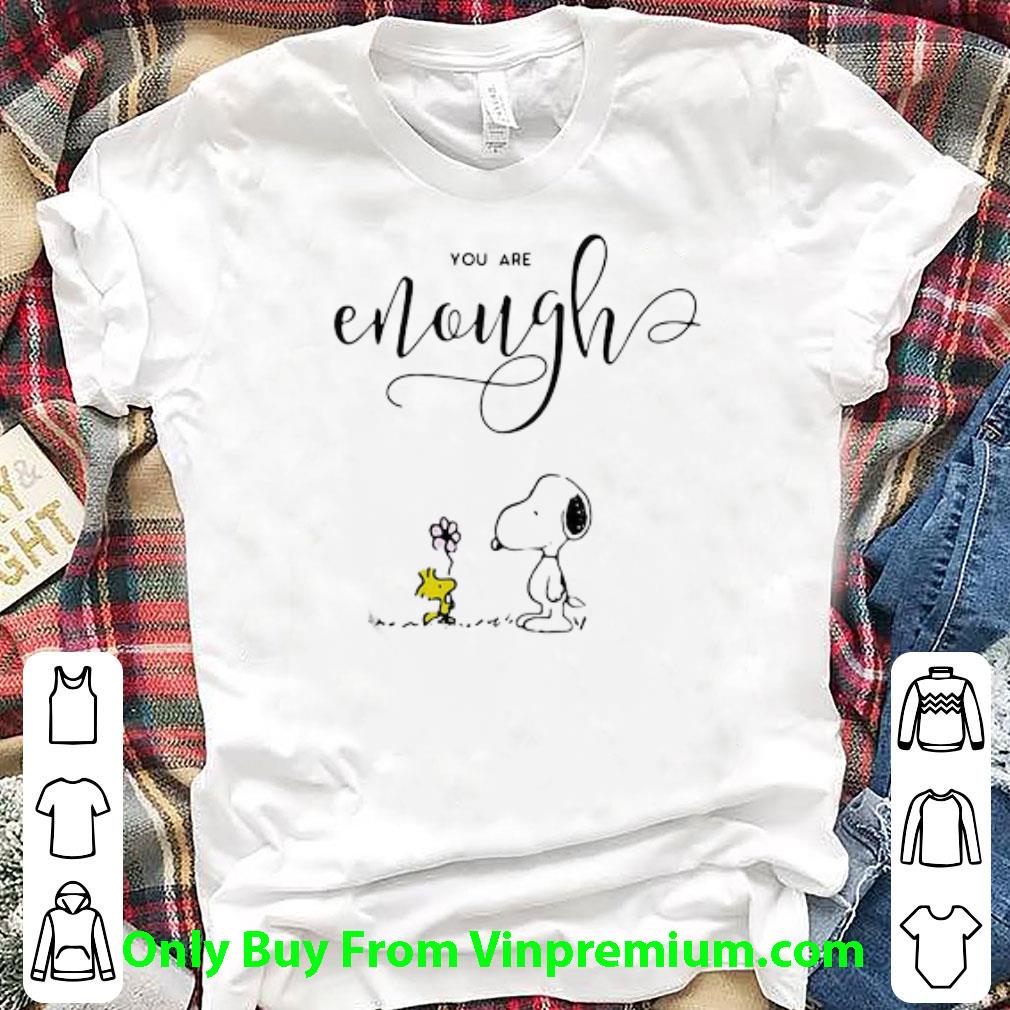 Awesome Snoopy And Woodstock You Are Enough Flower shirt