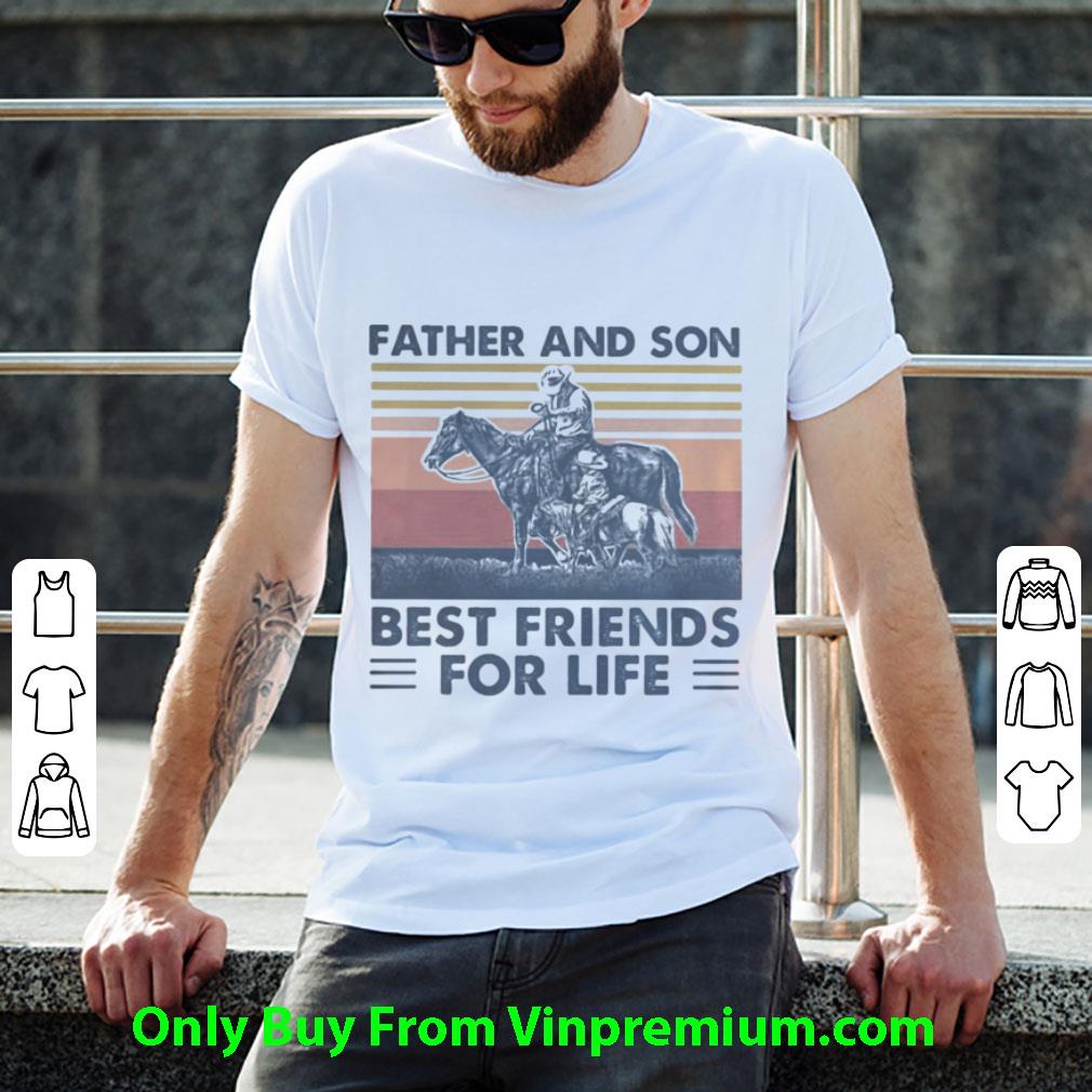 Awesome Vintage Horse Father And Son Best Friends For Life shirt