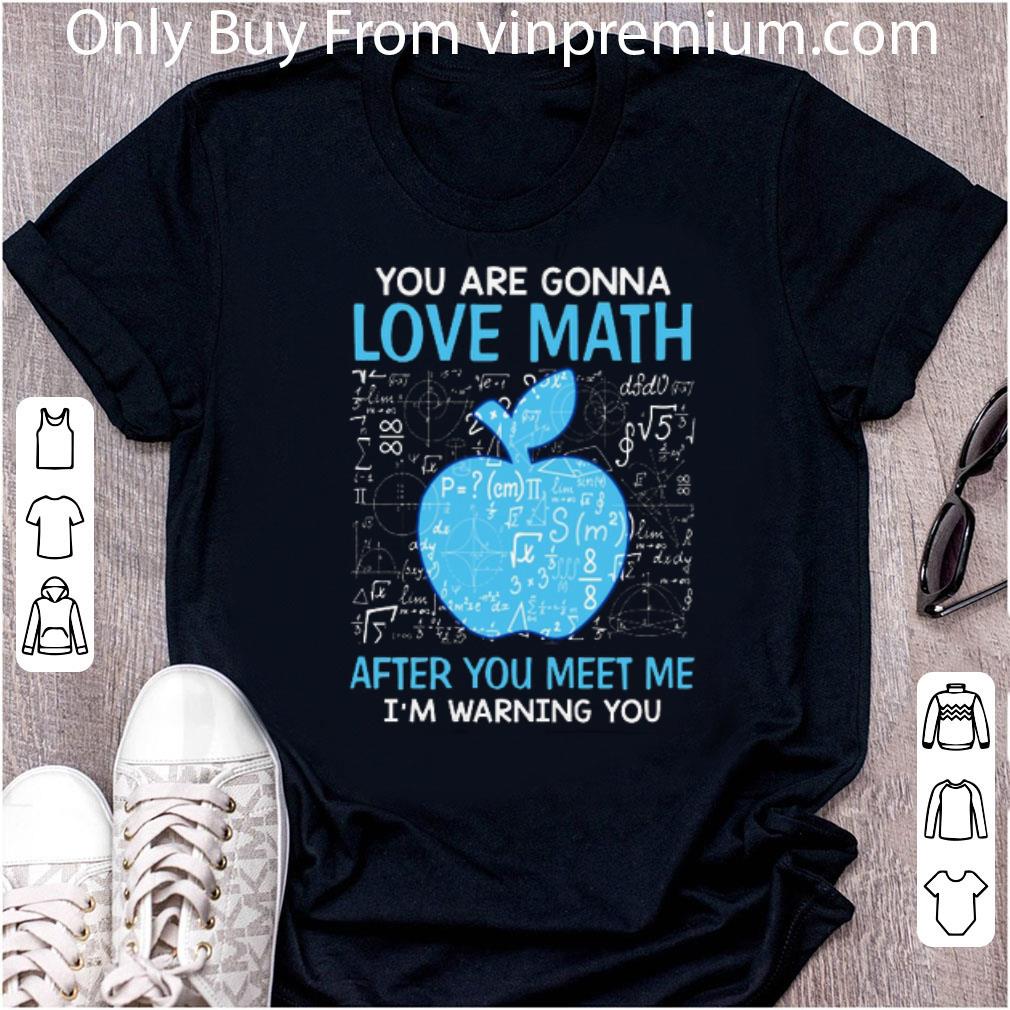 Premium You Are Gonna Love Math After You Meet Me I'm Warning You shirt