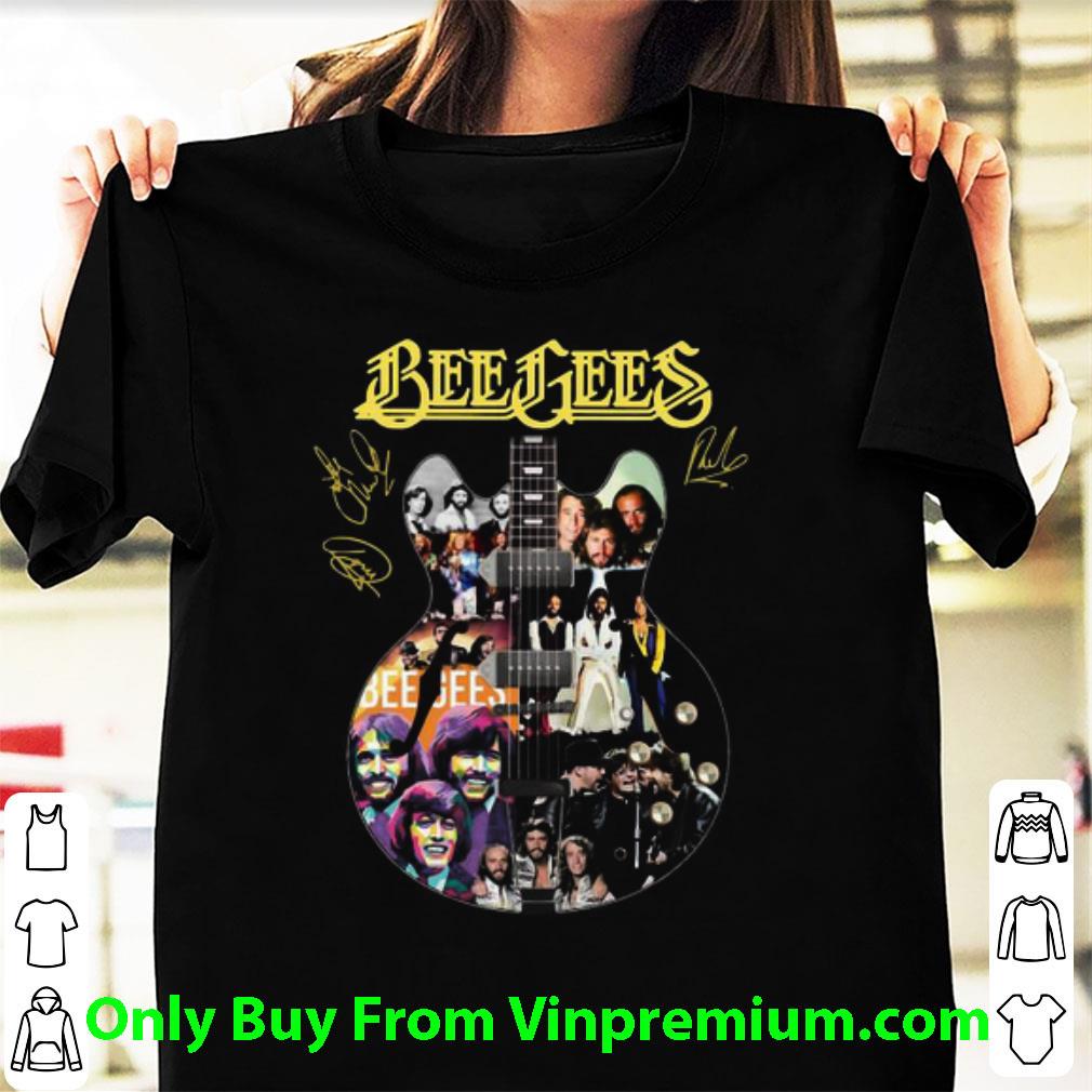 Great Guitar Bee Gees Band Members Signatures shirt