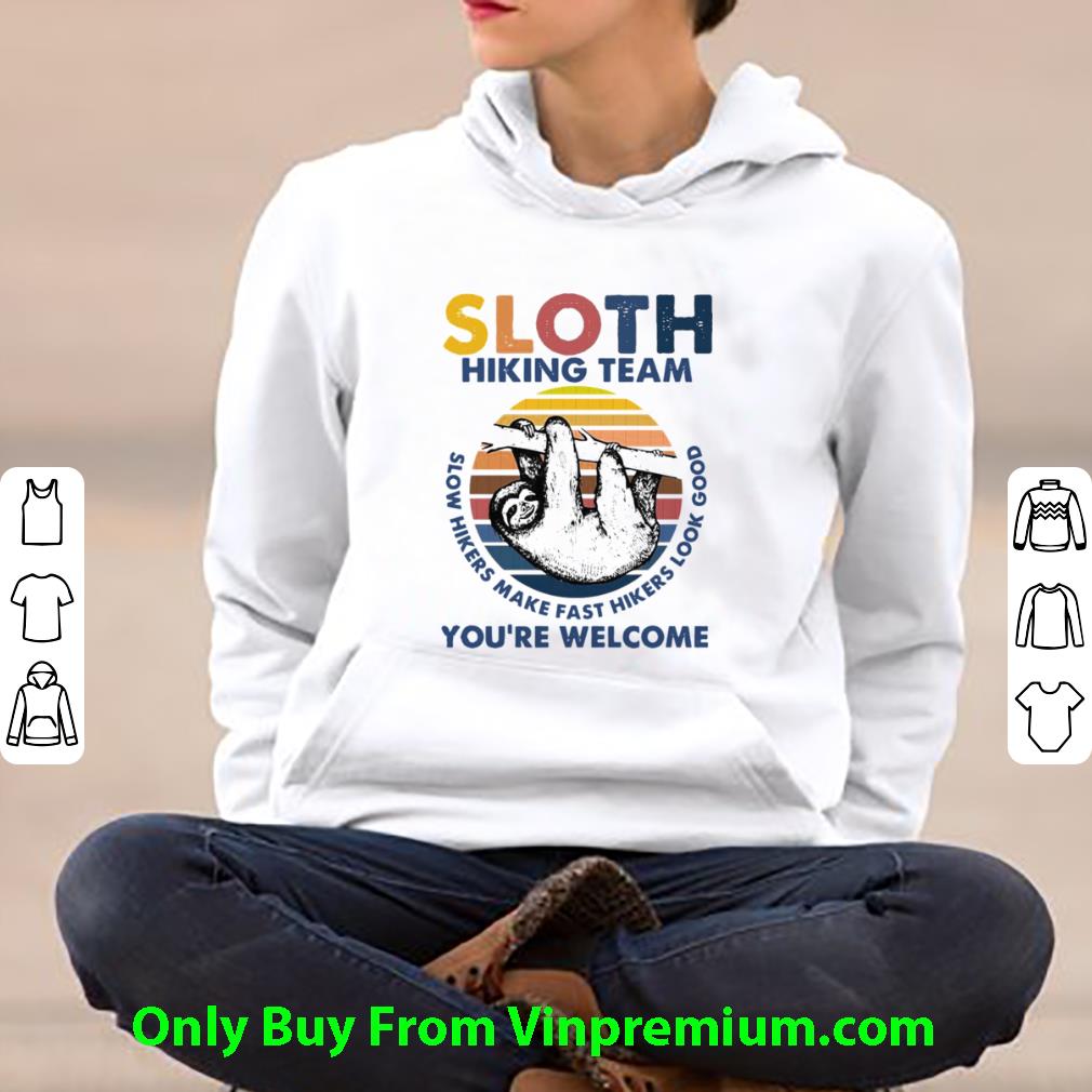 360b01dc top vintage sloth hiking team slow hikers male fast hikers look good shirt 4 - Top Vintage Sloth Hiking Team Slow Hikers Male Fast Hikers Look Good shirt