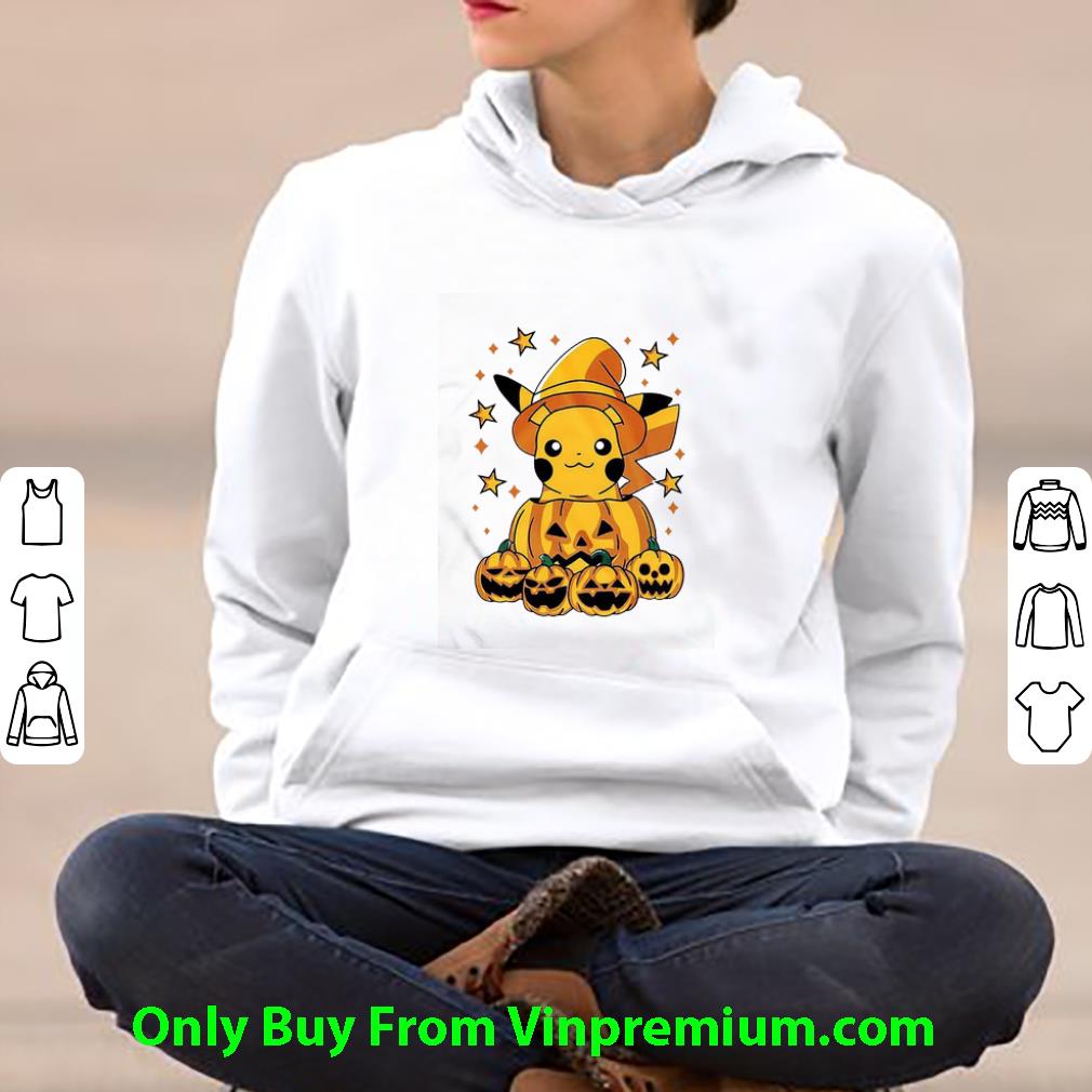 7d21d81d top pokemon pikachu witch pumpkin halloween shirt 4 - Top Pokemon Pikachu Witch Pumpkin Halloween shirt