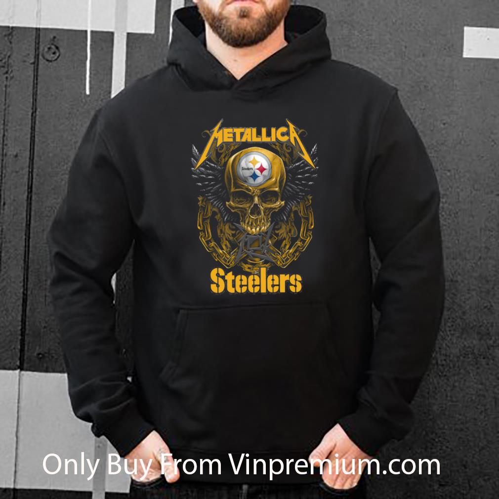 9ce98d10 official skull metallic mashup pittsburgh steelers shirt 4 - Official Skull Metallic Mashup Pittsburgh Steelers shirt