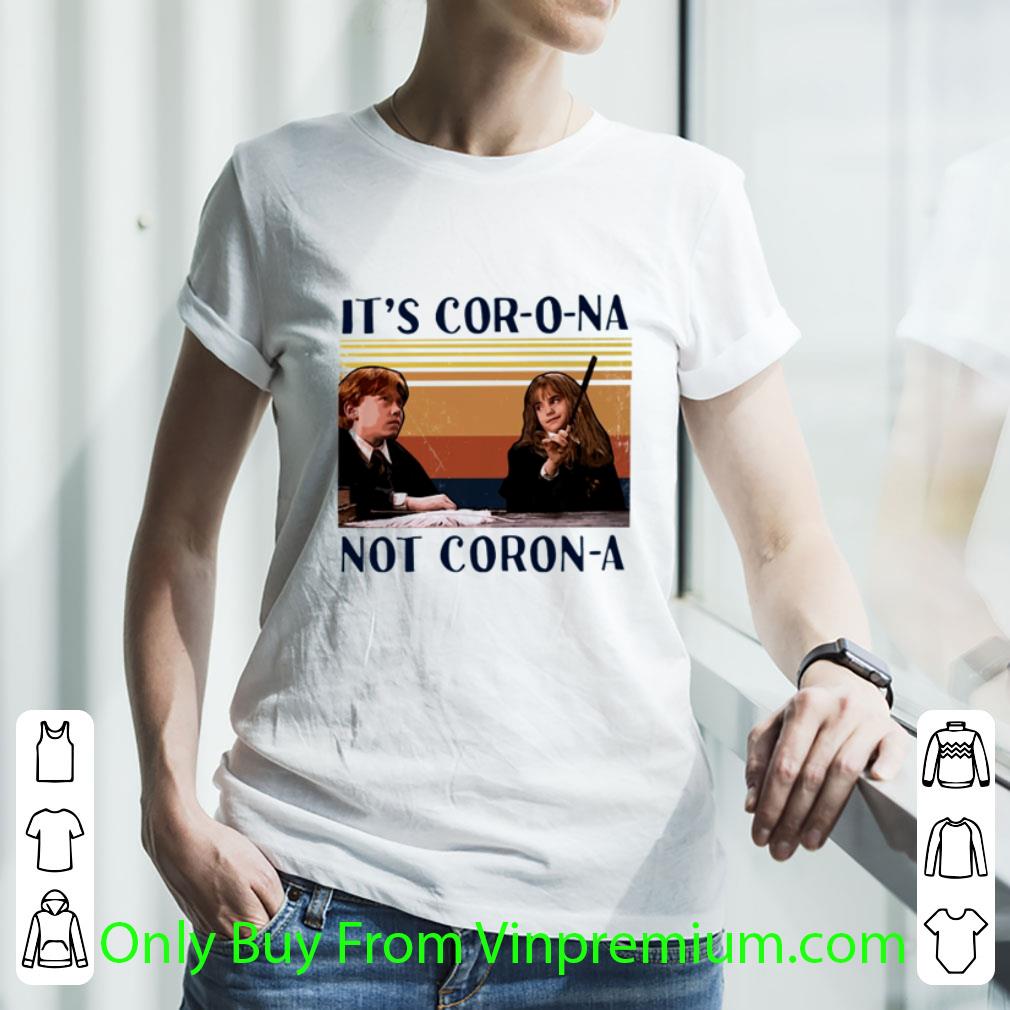 Pretty Vintage Harry Potter Ron And Hermione It’s Cor-o-na Not Corona shirt