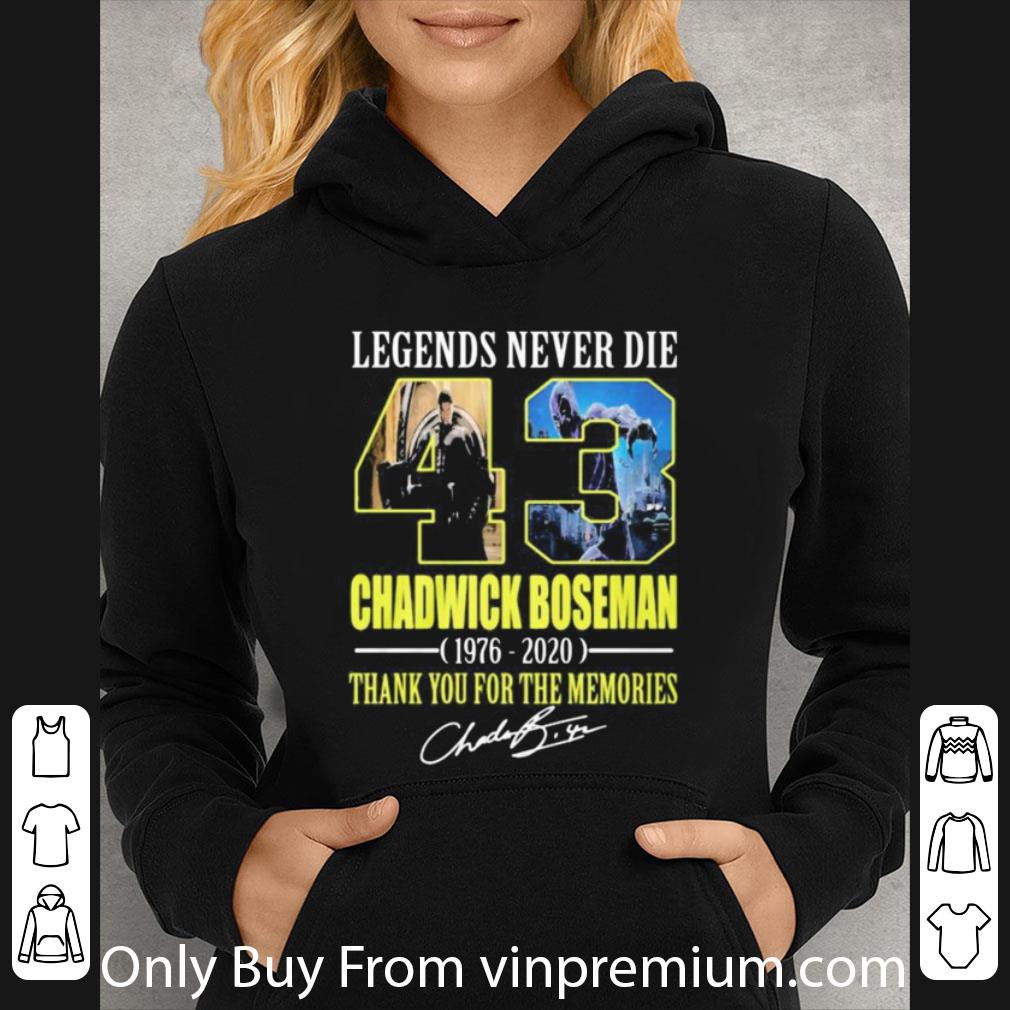 d764cc11 nice legends never die 43 rip chadwick 1976 2020 thank you for the memories signatures shirt 4 - Nice Legends Never Die 43 Rip Chadwick 1976 2020 Thank You For The Memories Signatures shirt