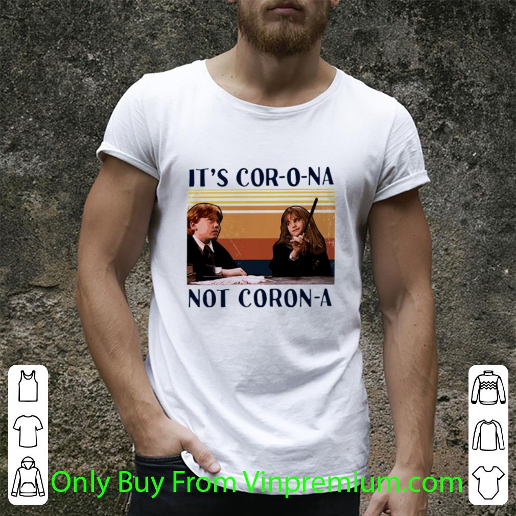 Pretty Vintage Harry Potter Ron And Hermione It’s Cor-o-na Not Corona shirt