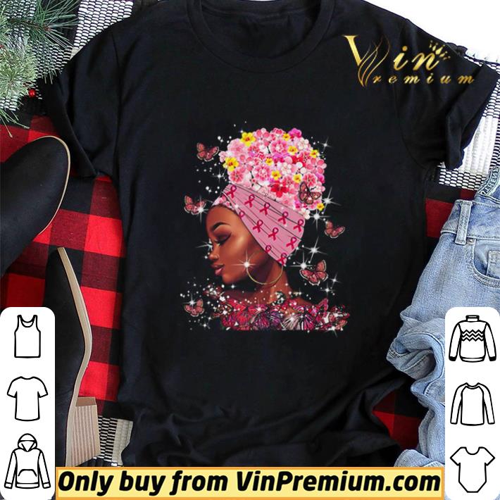In October We Wear Pink Black Woman Breast Cancer Awareness shirt sweater