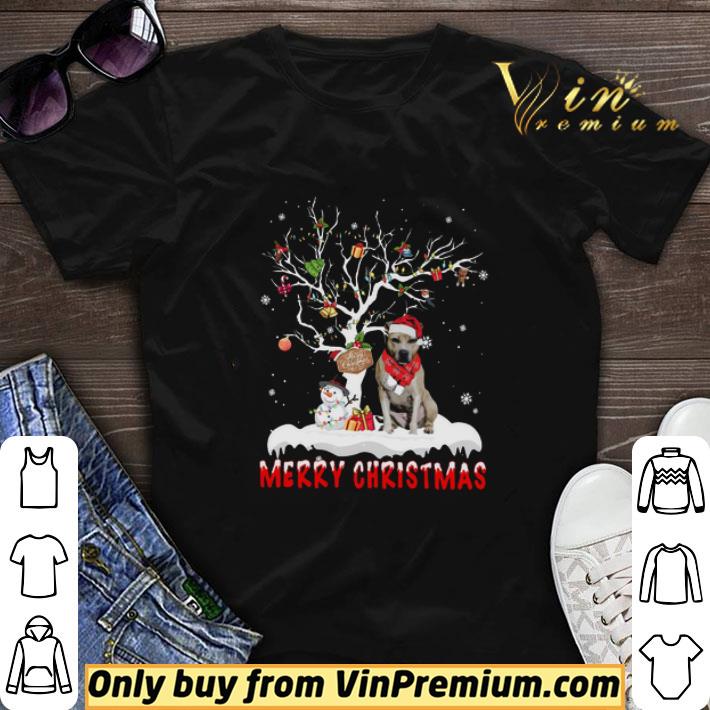 Pitbull White Merry Christmas shirt sweater