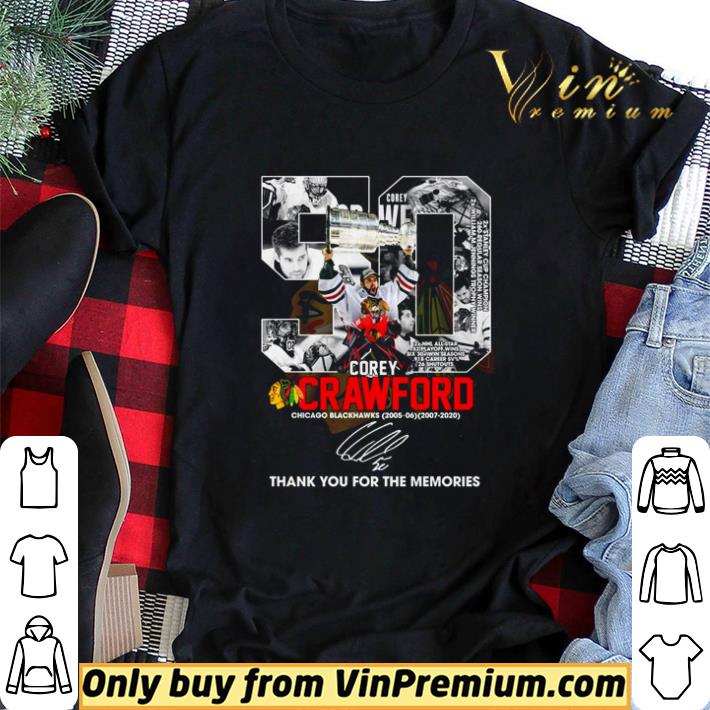 Corey Crawford Chicago Blackhawks thank you for the memories shirt sweater