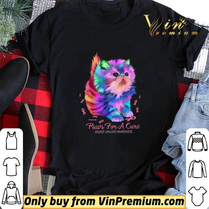 Cat Paws For A Cure Breast Cancer Awareness shirt sweater