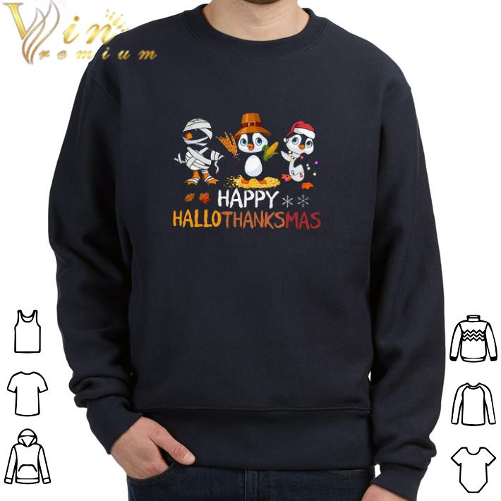 603e0a69 pretty penguins happy hallothanksmas happy halloween thanksgiving merry christmas tshirt 4 - Pretty Penguins Happy Hallothanksmas Happy Halloween Thanksgiving Merry Christmas tshirt