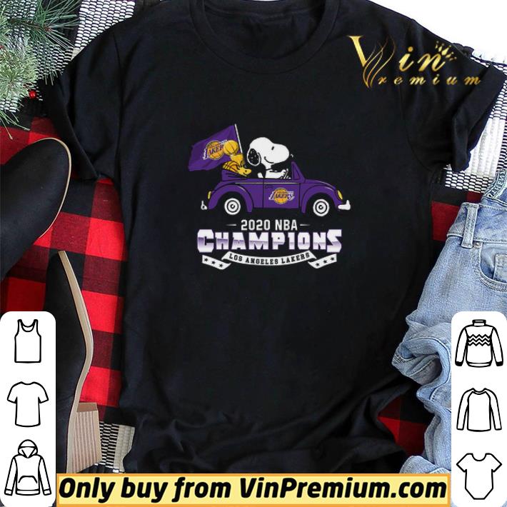 Funny Snoopy And Woodstock 2020 NBA Champions Los Angeles Lakers shirt sweater