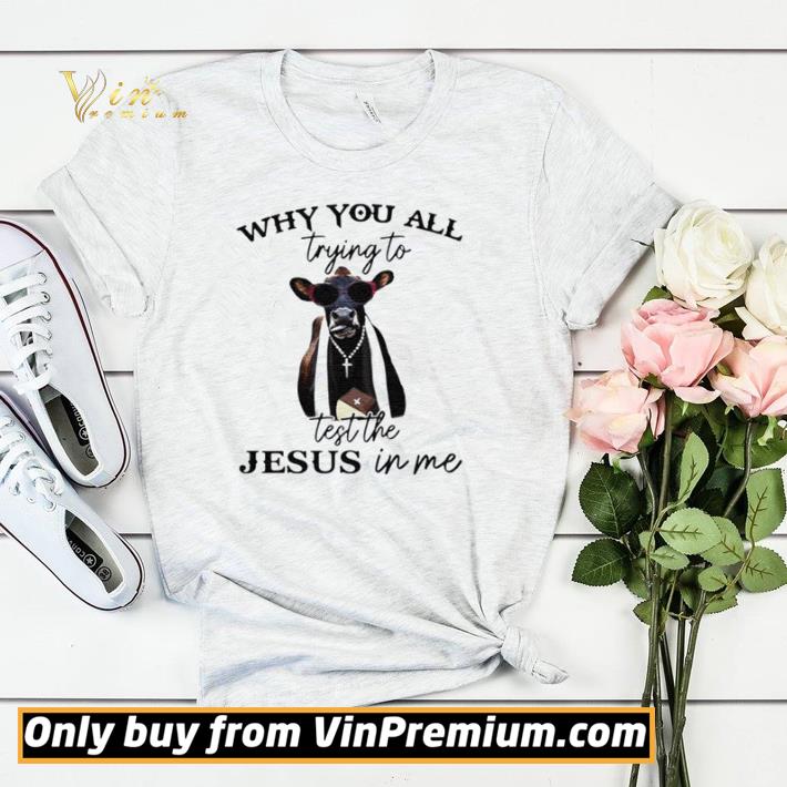 Awesome Cow why you all trying to test the Jesus in me shirt sweater 7da57967 awesome cow why you all trying to test the jesus in me shirt sweater 4 - Awesome Cow why you all trying to test the Jesus in me shirt sweater