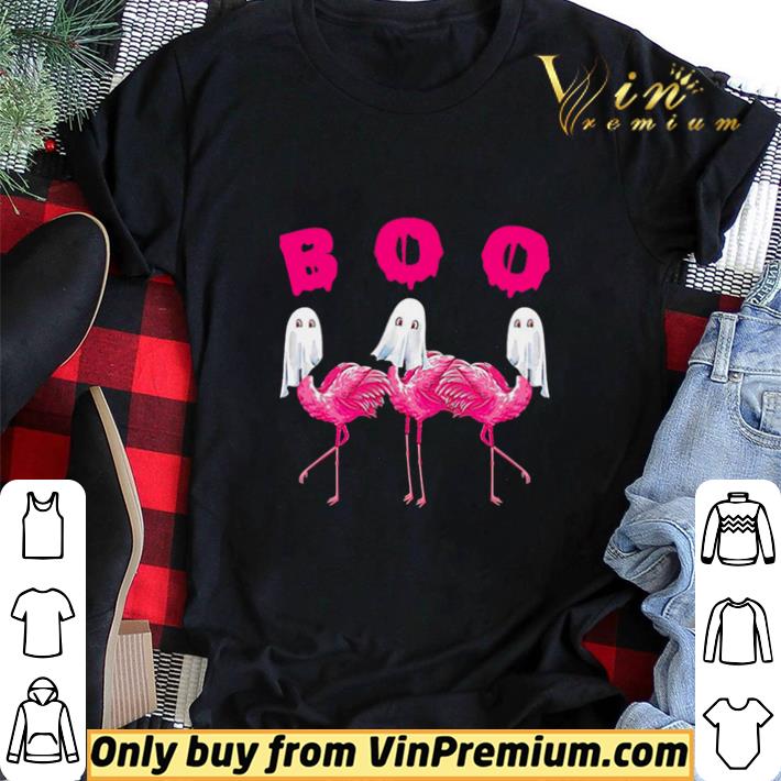 Flamingo Boo Happy Halloween shirt sweater