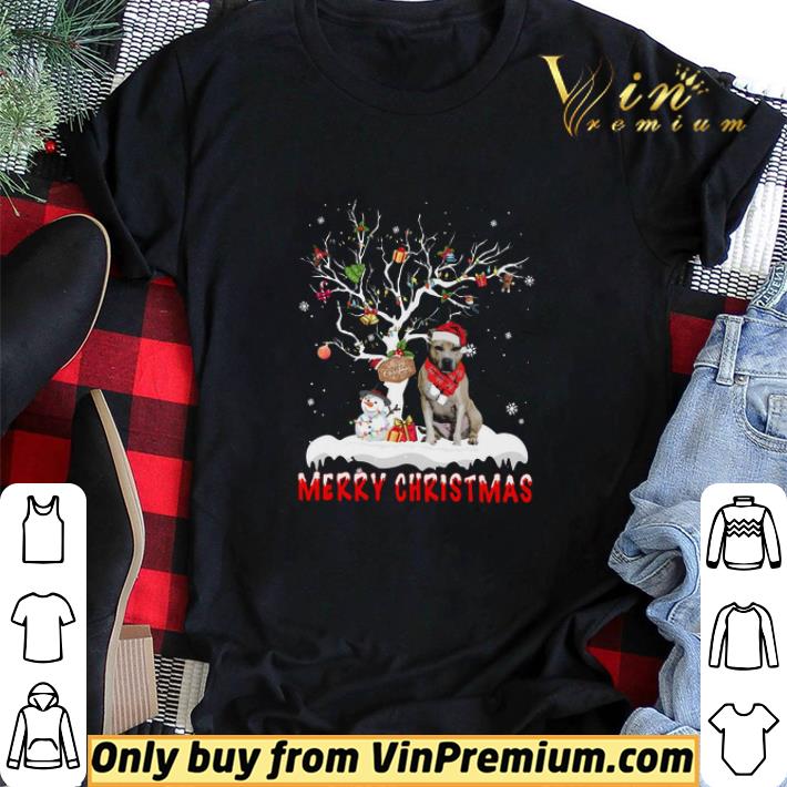 Pitbull White Merry Christmas shirt sweater